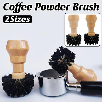 Coffee Basket Brush Coffee Cleaning Brush with Wood Handle for Portafilter Basket