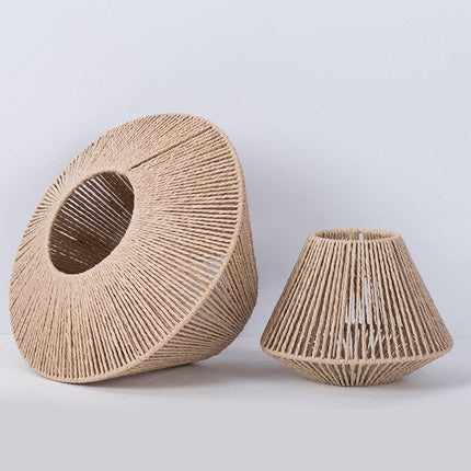 PasRustic Style Faux Rattan Lampshade Creative Lamp Shade Decoration for Home