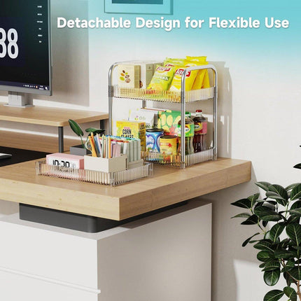 Multi-layer Acrylic Bathroom Kitchen Storage Rack Mobile Snack Organizer