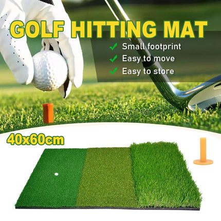 3in1 Golf Training Mat Portable Hitting Practice Driving Range Training Tool