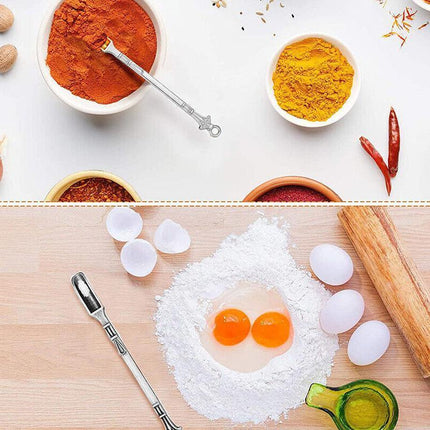 6X Mini Powder Ladle Scoop Mini Spoon Spatula Metal Shovel Silver color Spoon - Aimall