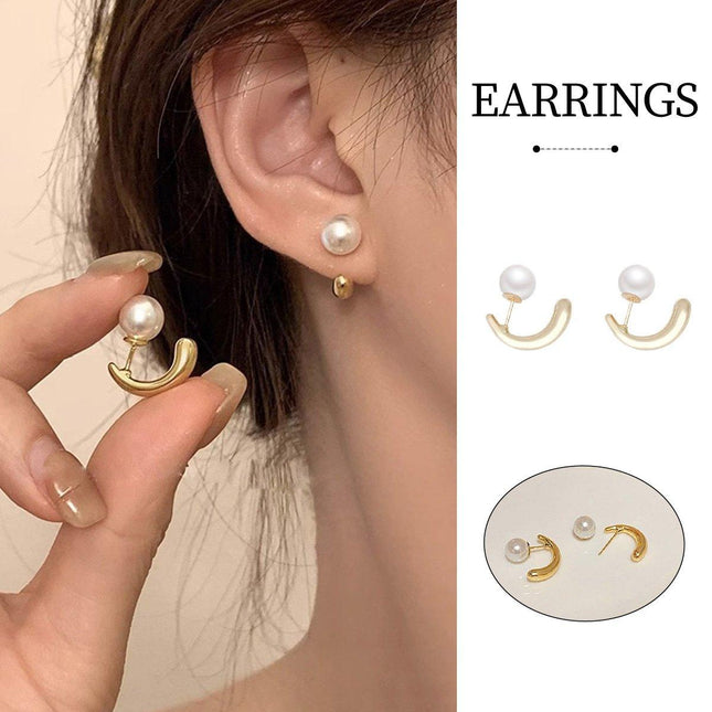 Premium Pearl Earrings Elegant Simple Design Timeless Fashion Jewelry for Women