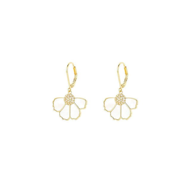 Flower Shape Stud Earrings Cute Sweet Design Fashion Jewelry Gift for Women