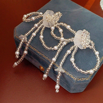 Vintage Long Drop Earrings Fresh Sweet Look Elegant Fashion Jewelry for Women