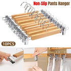10pcs Multifunctional Trouser Hanger with Clips Skirt Pants Clip Hangers Home