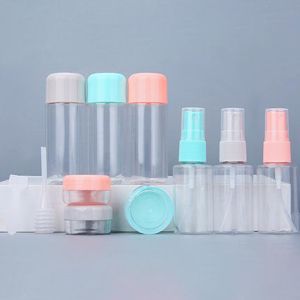 8 Pcs Travel Size Bottle Container Liquid Toiletry Leak-Proof Clear Bottles Set - Aimall