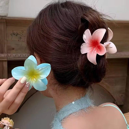 12pcs Gradient Candy Colour Flower Hair Clips Stylish Accessories for Women