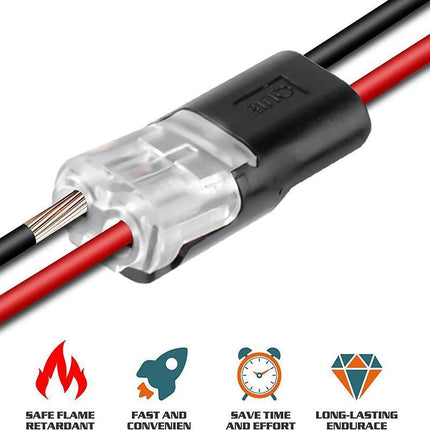 10 PCS D2 Electrical Wire Connectors for Automotive Strip Light - Aimall