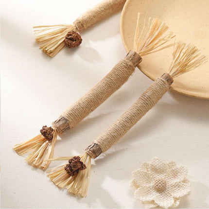 Cat Toys Silvervine Chew Stick Kitten Treat Catnip Toy Grinding Tooth Cleaning - Aimall