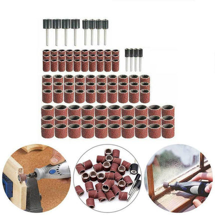 384Pcs Drum Sanding Kit For Nail Drill Bits Dremel Accessories Rotary Tool Set - Aimall