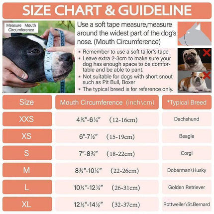 M Size Adjustable Pet Dog Mask Mouth Muzzle Anti Barking Bite Stop Chewing - Aimall