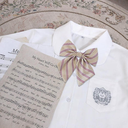 For Women School Uniform Checkered Lovely Sailor Style JK Japanese Collar BowTie - Aimall