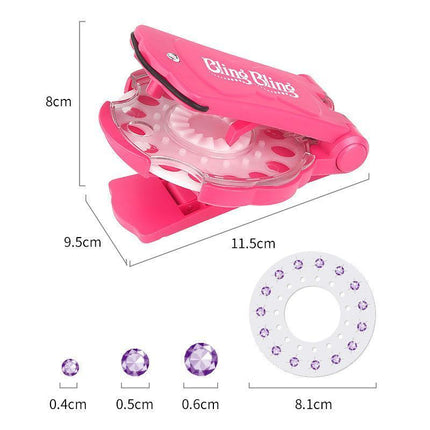 Diamond Hair Sparkle Stapler Machine Tools Kit Gems for Shirt Decor Girls - Aimall