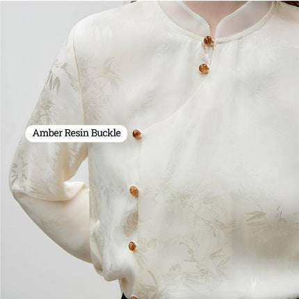 New Chinese Style Guofeng Long Sleeve Shirt Women Elegant Top Fashion Blouse - Aimall