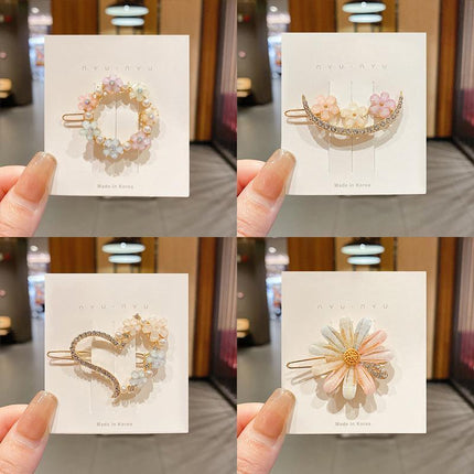 Women Girls Hair Clip Rhinestone Crystal Hairpin Barrette Slide Clips Grip Gift - Aimall