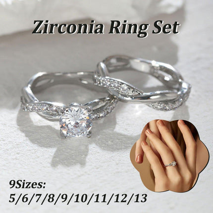 Simple Four Claw Twist Diamond Wind Ring Elegant High Grade Jewelry Gift for Her