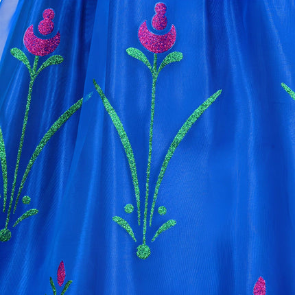 Girls Dress Frozen Anna Long Sleeve Princess Dress AU - Aimall