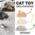 Interactive Plush Catnip Mouse Toy Durable Scratch-Resistant Fun Kitten Play Toy