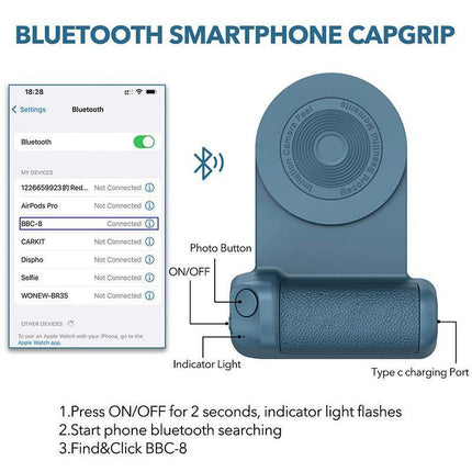 Hand Grip Magnetic Camera Handle Bluetooth Photo Bracket - Aimall