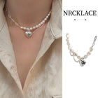 Sweet Love Heart Necklace Tassel Chain Asymmetric Collarbone Jewelry for Women