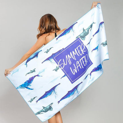 Sand Free XL Beach Towel + Bag Quick Dry Microfibre Compact Light Swimming - Aimall