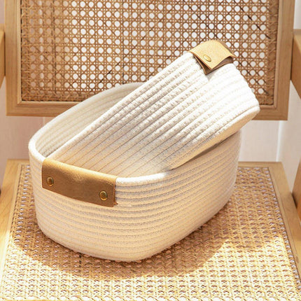 Storage Box Cotton Rope Basket Organizer Miscellaneous Storage Basket for Home