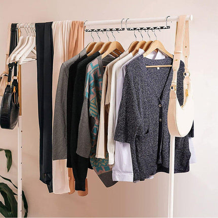 Clothes Hanger Space Saving Hook Folding Wardrobe Multipurpose Rack Coat Pants