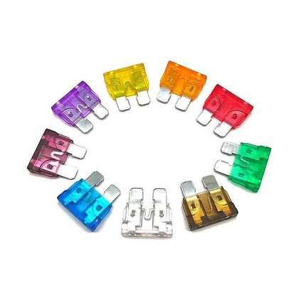 100 Standard Blade Auto Car Assorted Fuses Assortment Kits Sets 2A-35A With Box - Aimall