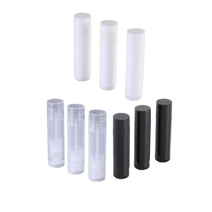 50pcs Lip Glaze Tubes Round Refillable PP Material Lip Balm Containers Red Tube