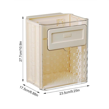 Wall Mounted Folding Wastebasket Space Saving for Kitchen Bathroom Household Use