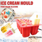 Silicone Ice Mould Cream Block Molds icy Pole Jelly Pop Popsicle Maker 10 Frozen - Aimall