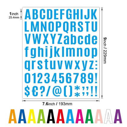 10pcs Letter Stickers Colorful DIY Scrapbooking Water Bottle Greeting Cards