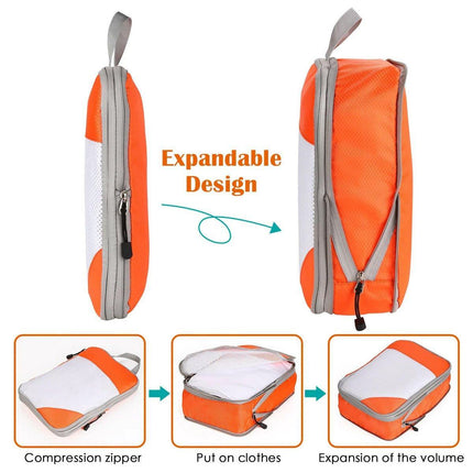 6pcs Mesh Visible Travel Storage Set Waterproof Nylon Compressible Storage Bags