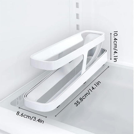 Rolldown Refrigerator Egg Dispenser Auto Rolling Egg Holder 2 Tier Storage Rack - Aimall