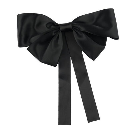 Satin Big Bow Barrette Hairpin Steel Clip Ribbon Hair Accessories Women Party - Aimall