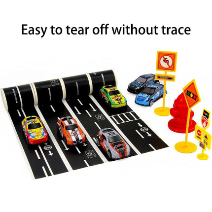 4pcs Kids DIY Road Track Traffic Tape Railway Highway Play Adhesive Tape Set
