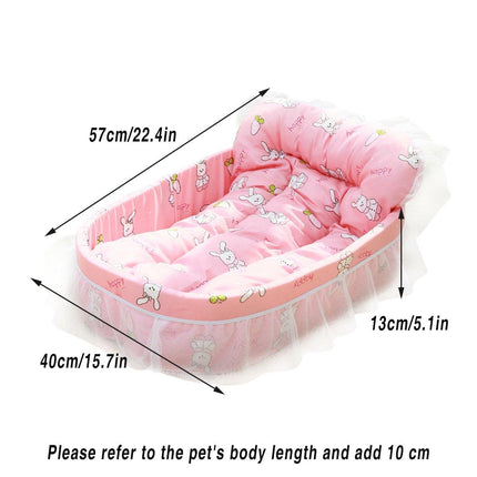 Cat Kennel Universal Cat Sleeping Nest Princess Style Lace Pet Special Kitten Cyber Red Mat