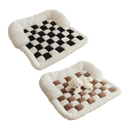 Checkerboard Pet Dog Kennel Mat Comfortable Cushion for Dogs and Puppies Bedding