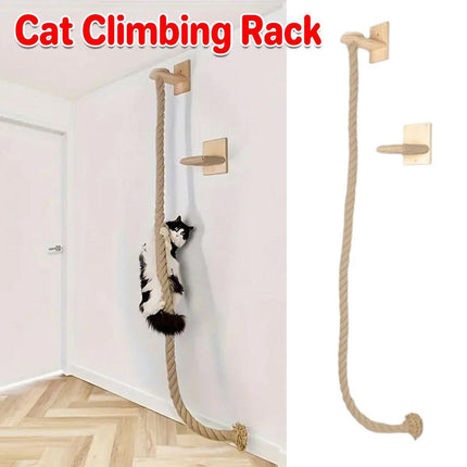 Cat Climbing Frame Rope Leash Jumping Platform for Cats Interactive Play Set