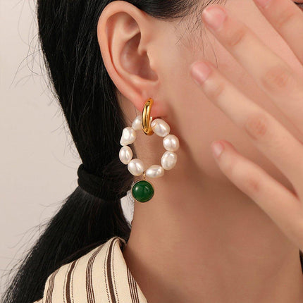 Elegant Vintage Pearl Earrings Women Classic Jewelry Fashion Accessories