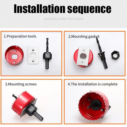18X Hole Saw Drill Bit Kit Set Holesaw Wood Sheet Metal Timber Woodworking Tool - Aimall