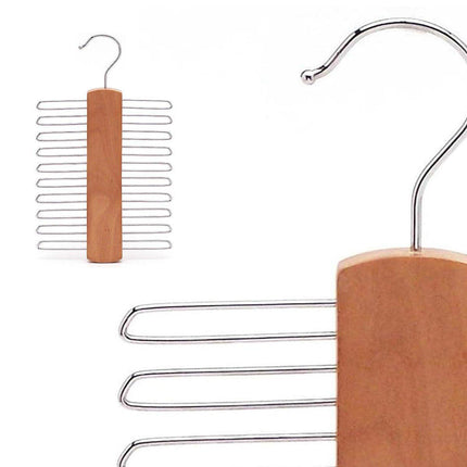 2PCS Double Hook Silk Scarf Towel Rack Organizer Tie Hanger Closet Storage