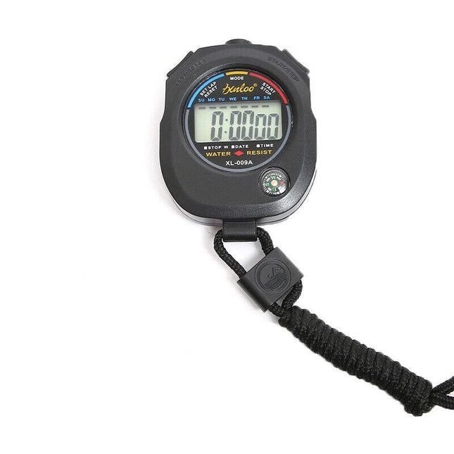 2X Handheld Stop Watch Digital Chronograph Counter Sports Stopwatch Timer Alarm - Aimall