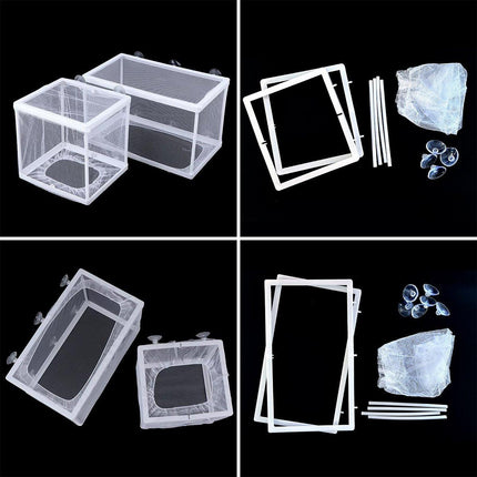 2pcs Fish Breeding Hatchery Box Juvenile Isolation Net Fry Spawning Incubator