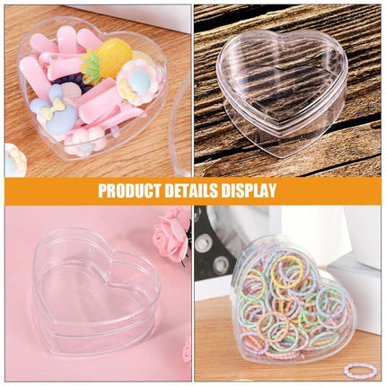 20pcs Heart Shaped Plastic Gift Packaging Boxes for Candy Jewelry and Favors