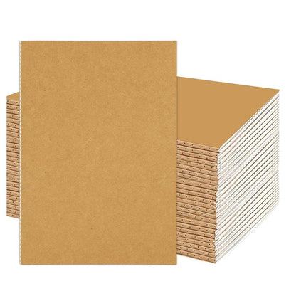 20pcs A5 Notebook Workbook Kraft Paper Notepad for School Office Writing Use