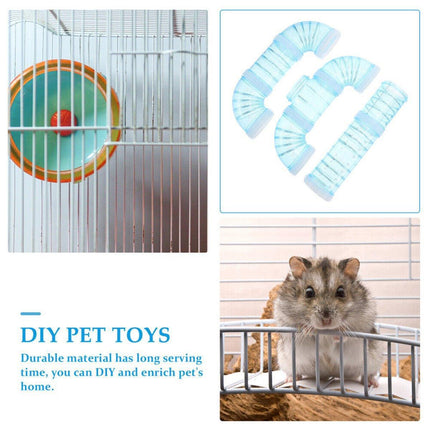 8X Hamster Cage Tunnel Squirrel Guinea Pig Hedgehog Small Animals Tube Toy - Aimall