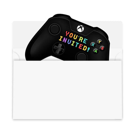 30set Gamepad Theme Party Invitation Cards Video Game Birthday Party Invites Set