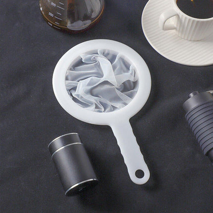 120/200 Mesh Micron Reusable Nylon Fine Mesh Food Strainer Filter Spoon Kitchen