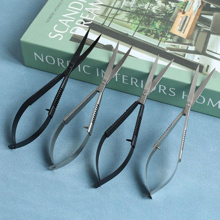 Aquarium Plant Tools Water Grass Spring Scissors Stainless Steel Long Handle